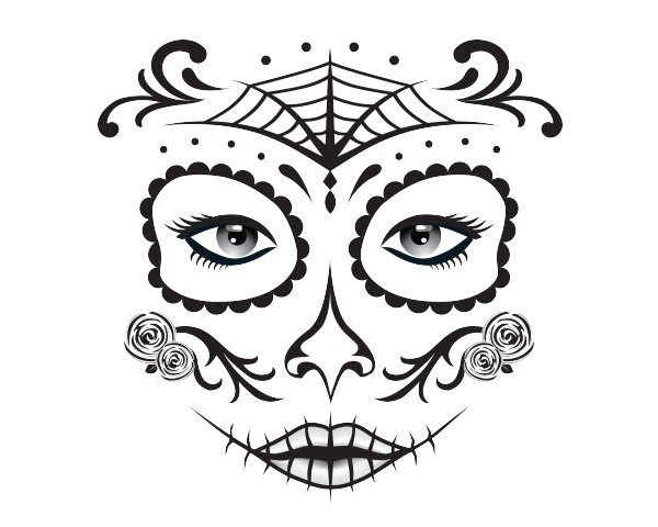 day of the dead face mask