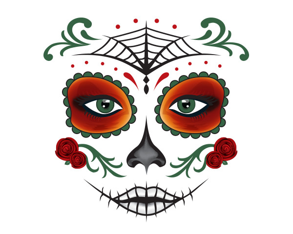 day of the dead face mask