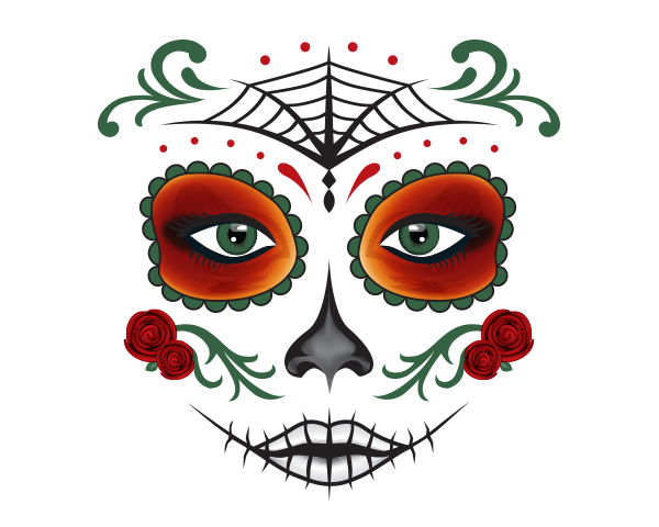 Day of the Dead Face Mask Design