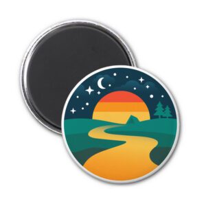 moonlight camping magnet